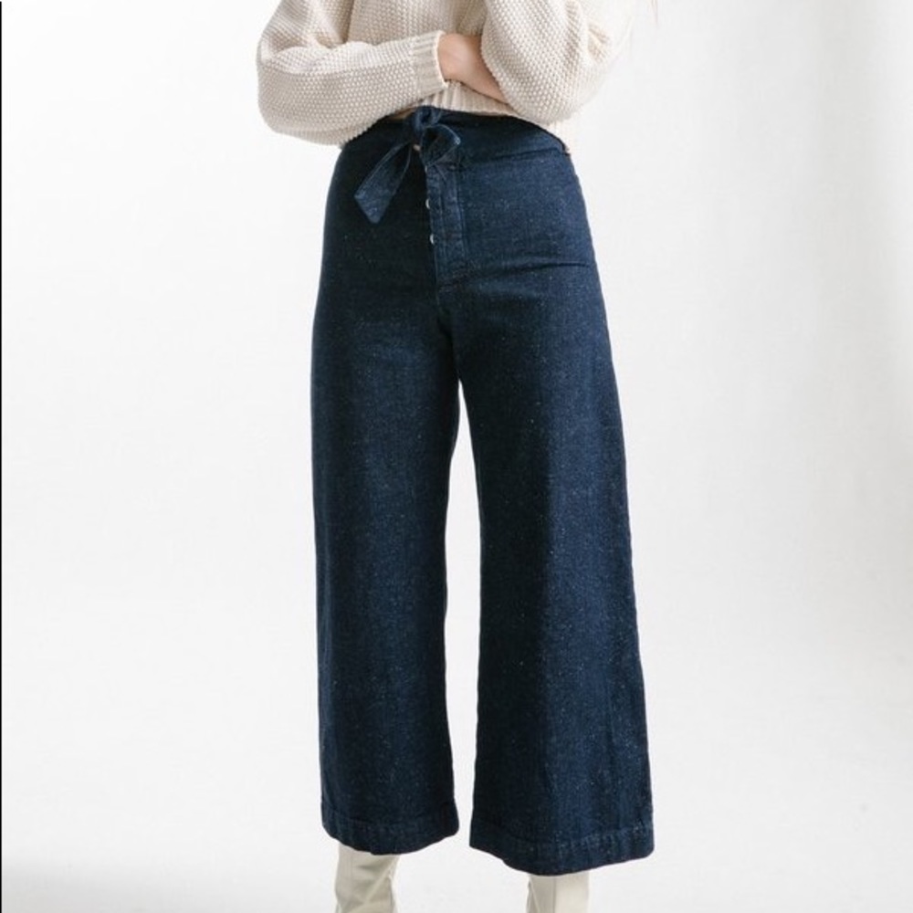 Micaela Greg Sailor Jeans - XS Raw Indigo Denim